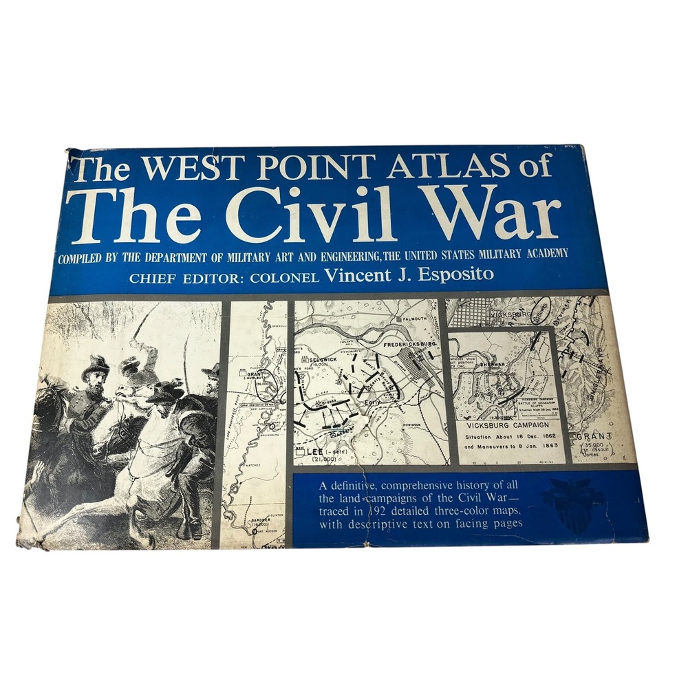 The West Point Atlas of The Civil War 1962 Hardcover Vincent Esposito Maps